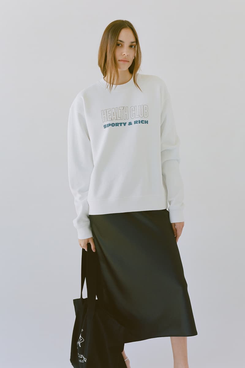 Sporty & Rich Emily Oberg Spring 2020 Collection Campaign Sweatshirt Logo T-Shirt