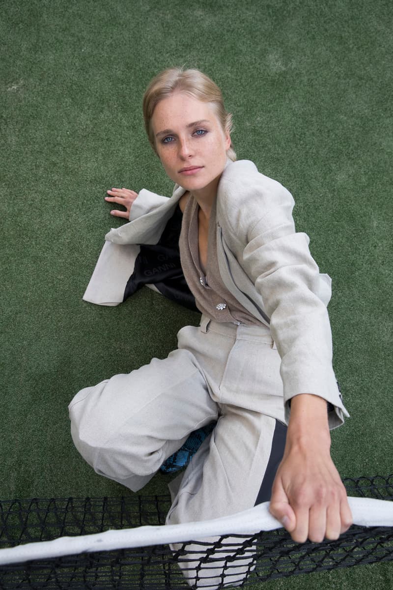 GANNI Spring/Summer 2020 Collection Linen Suit Grey
