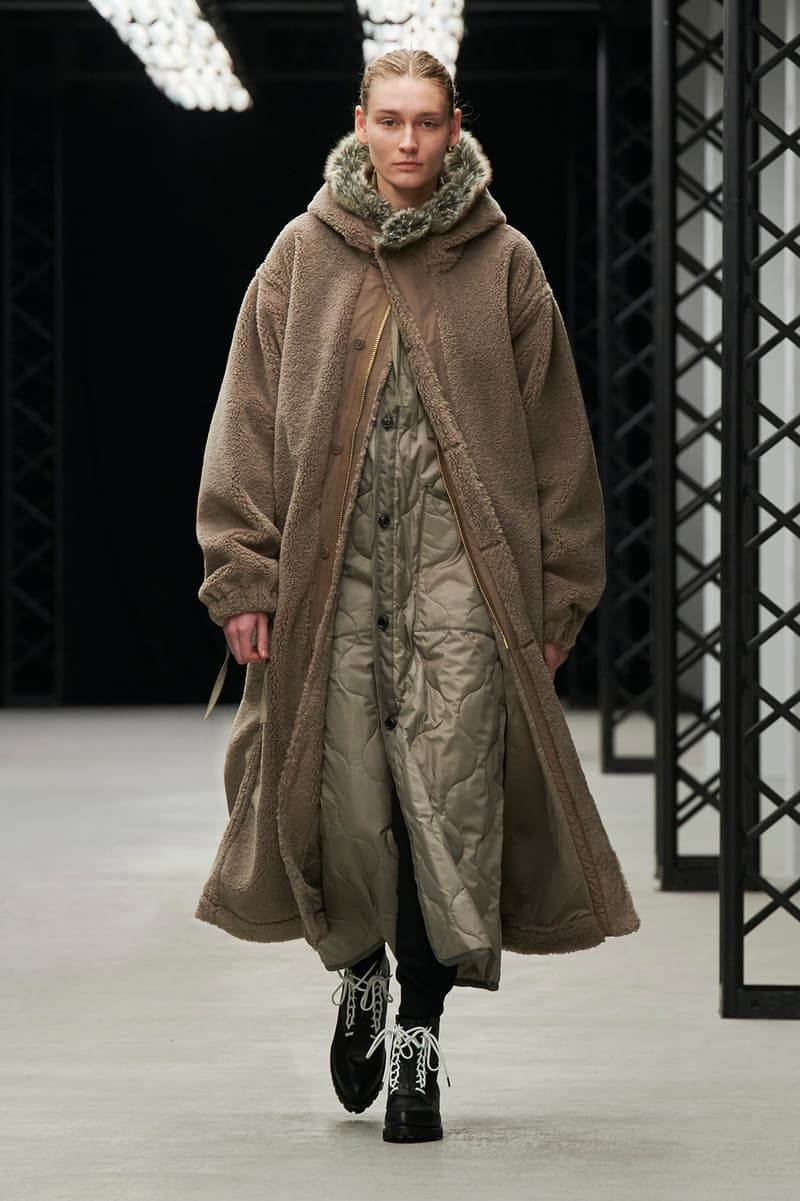 HYKE Fall/Winter 2020 Collection Runway Show Faux Fur Coat