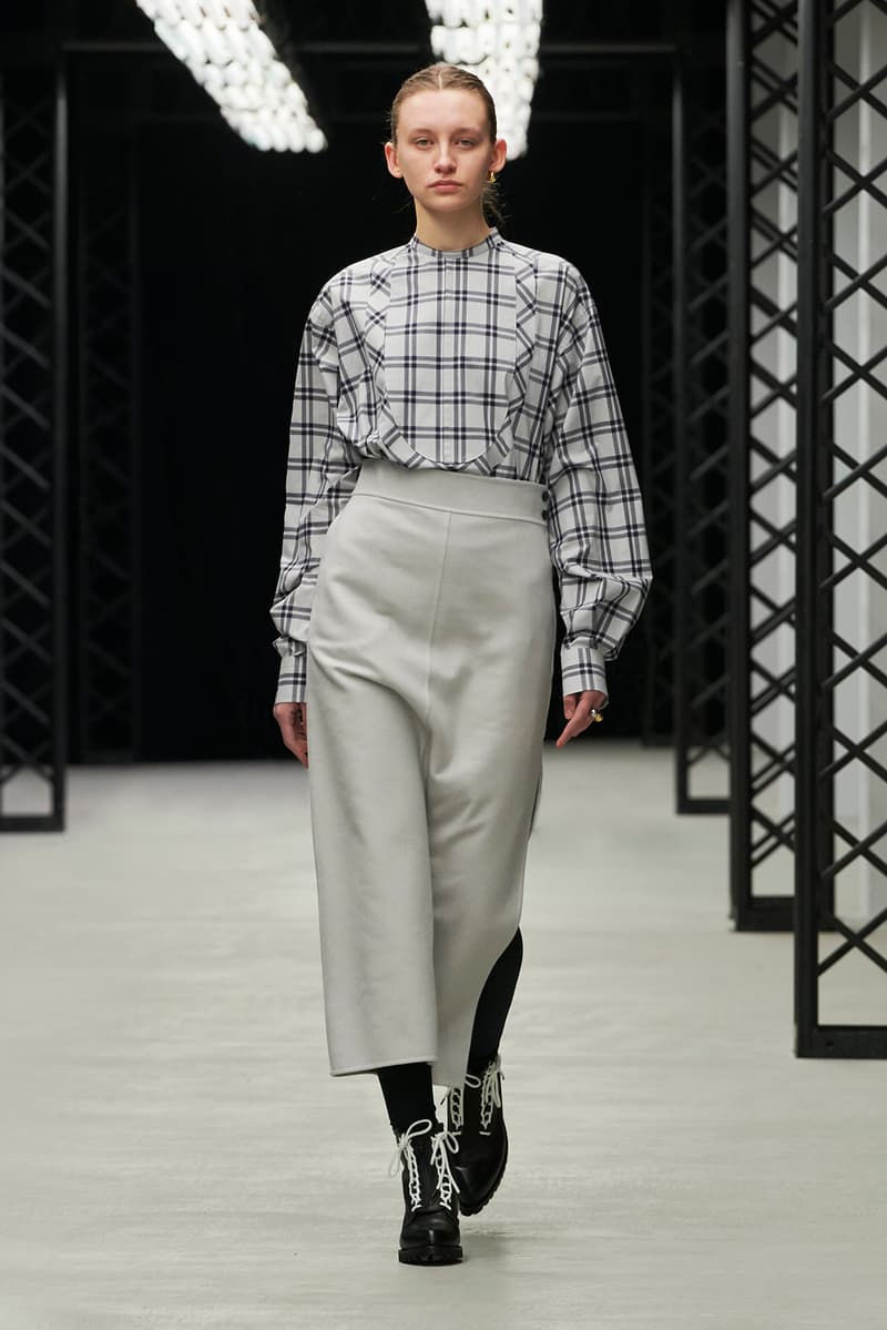 HYKE Fall/Winter 2020 Collection Runway Show Check Shirt