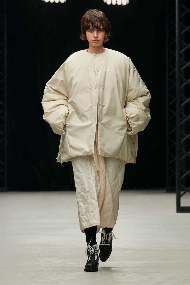 HYKE Fall/Winter 2020 Collection Runway Show Nylon Jacket White