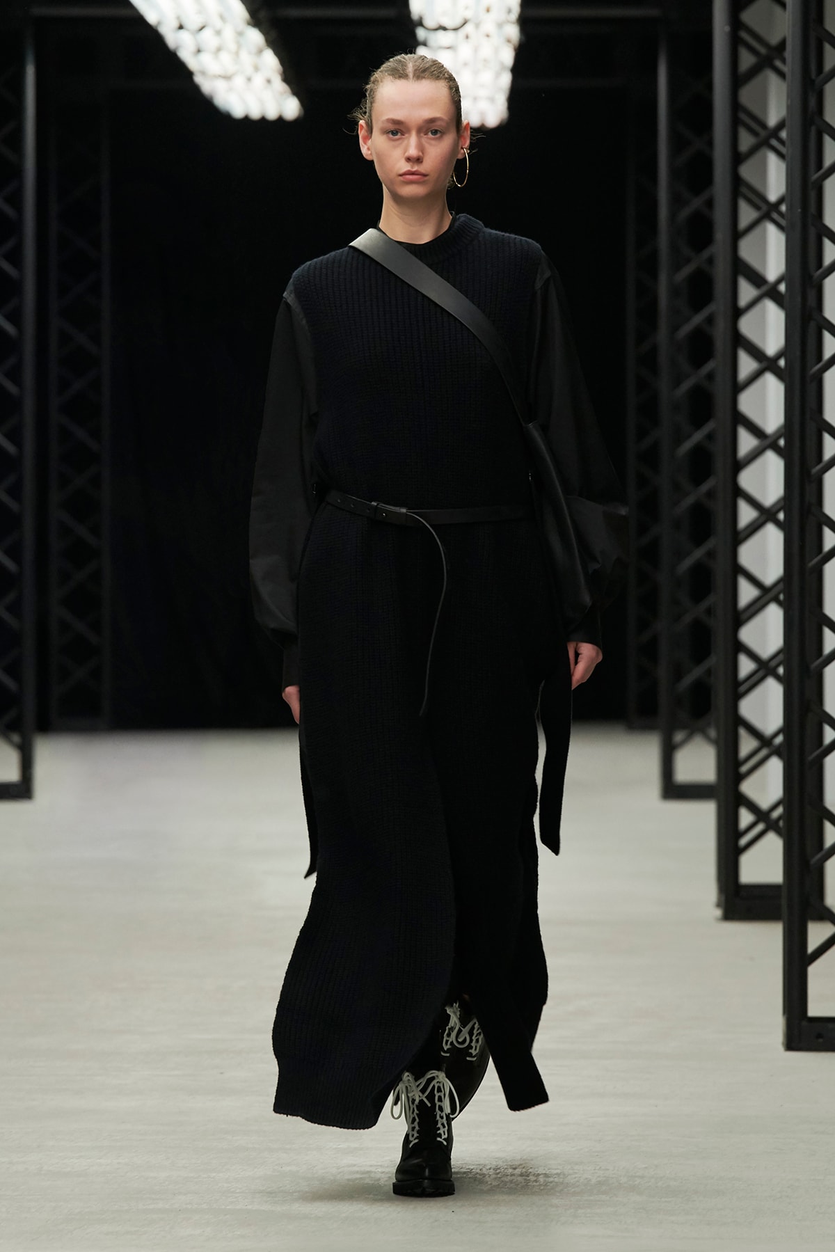 HYKE Fall/Winter 2020 Collection Runway Show Dress Black