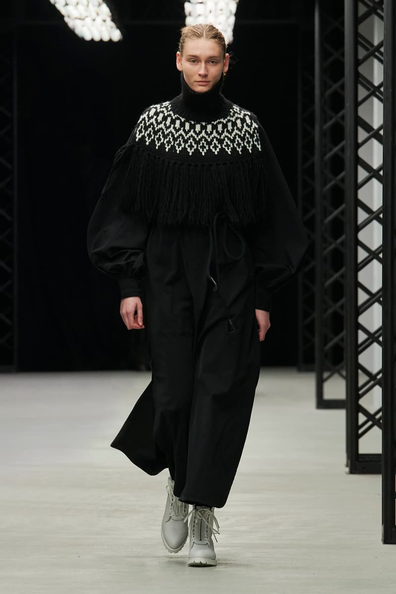 HYKE Fall/Winter 2020 Collection Runway Show Dress Black