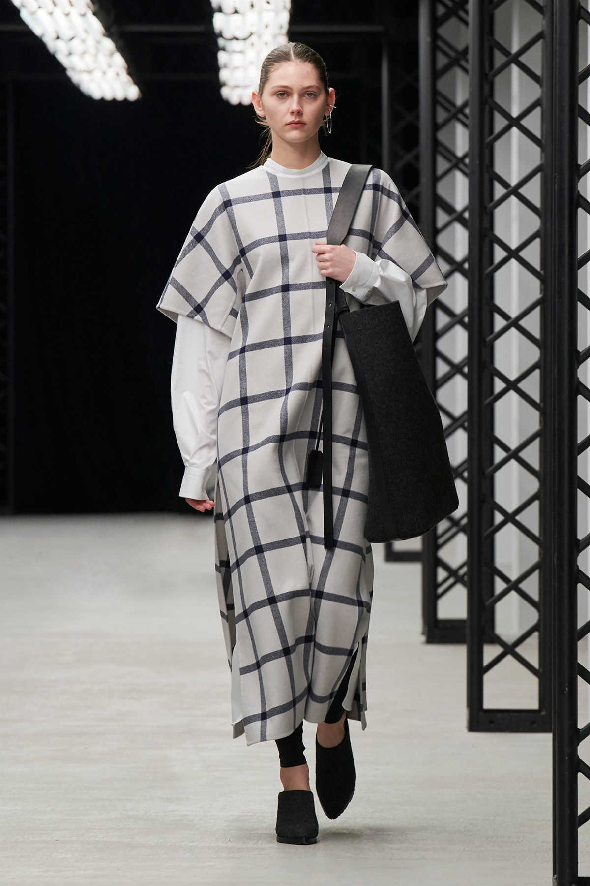 HYKE Fall/Winter 2020 Collection Runway Show Striped Dress