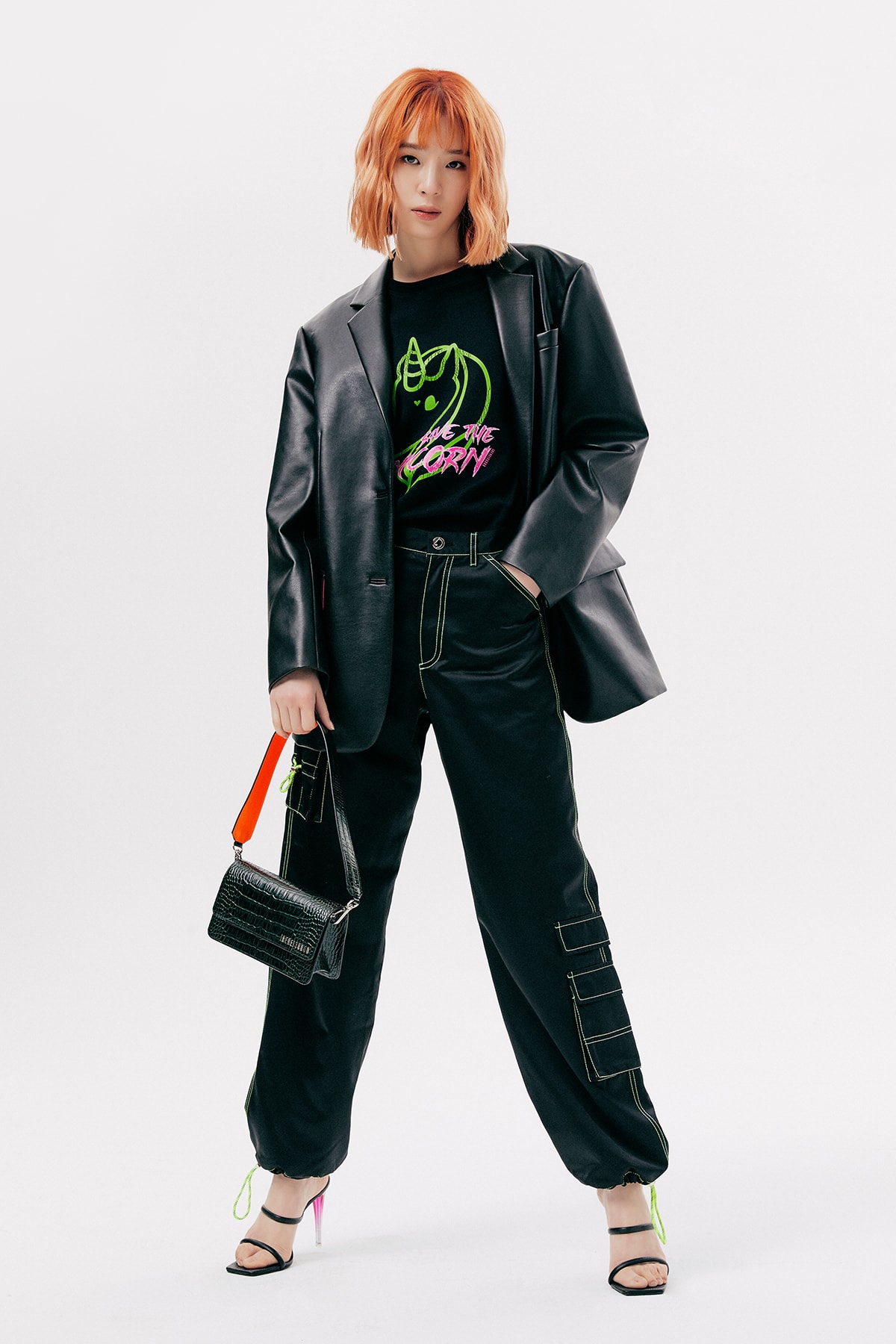 IRENEISGOOD Label Fall/Winter 2020 Collection Lookbook Leather Jacket Black