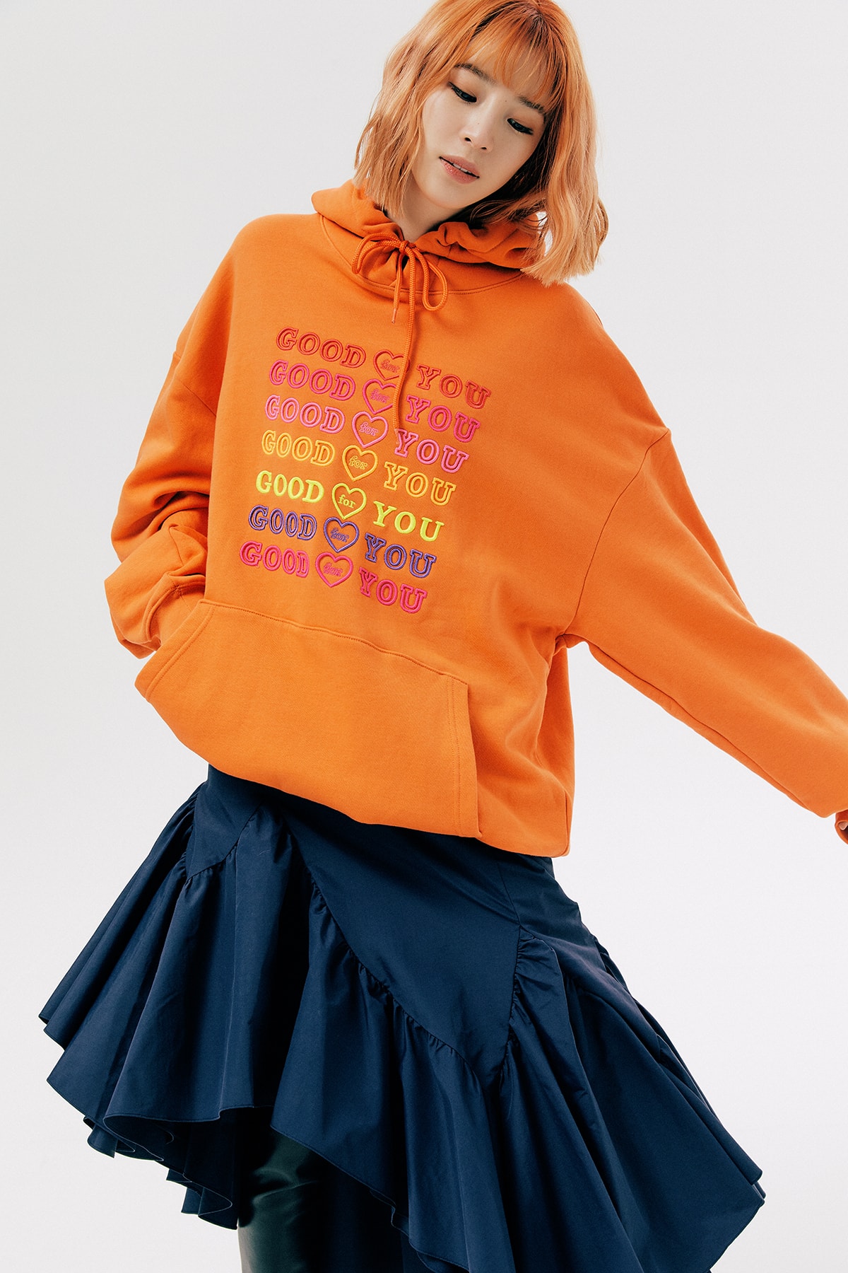 IRENEISGOOD Label Fall/Winter 2020 Collection Lookbook GOODFORYOU Hoodie Orange