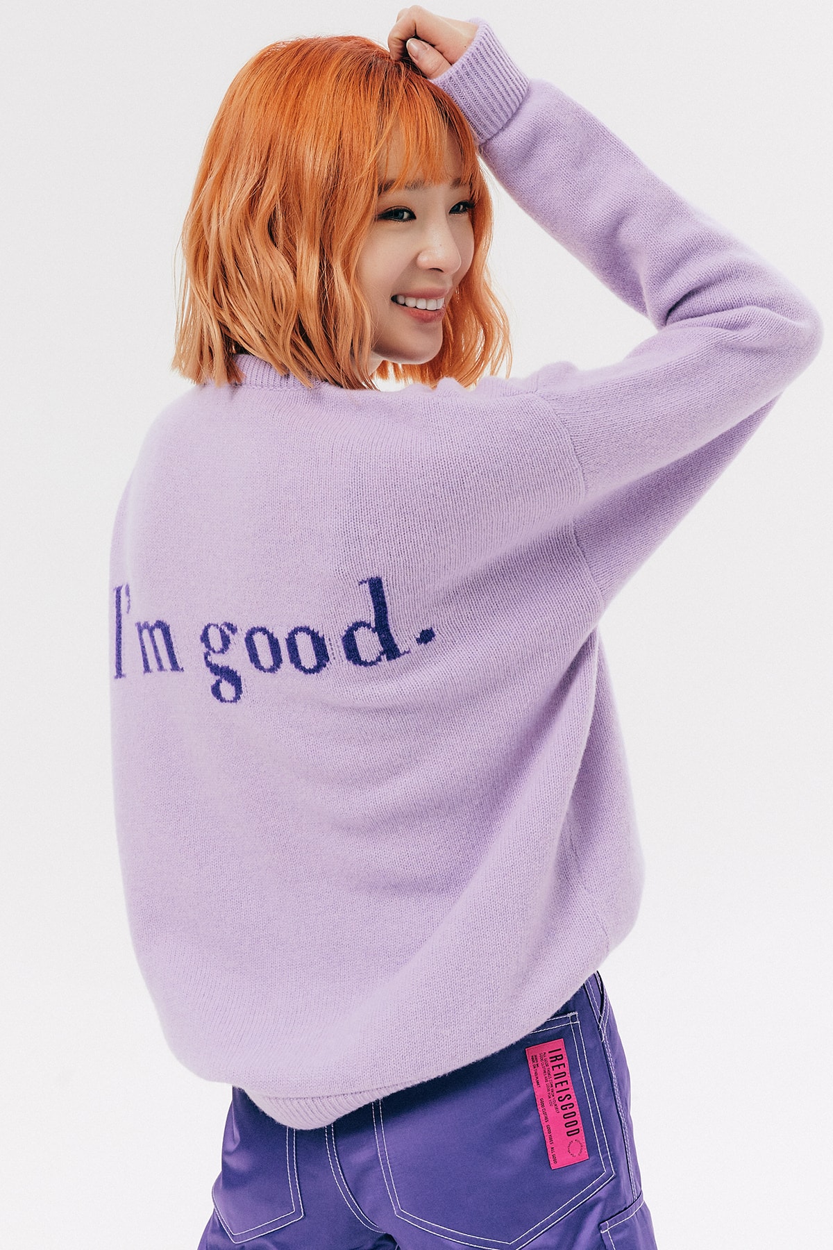 IRENEISGOOD Label Fall/Winter 2020 Collection Lookbook You Good? Sweater Purple