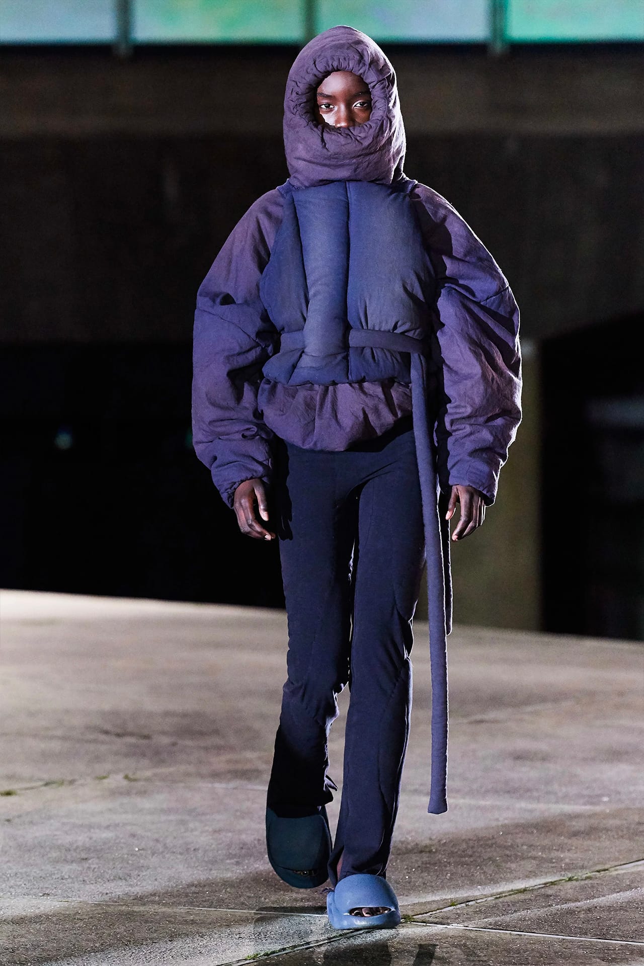 yeezy cropped puffer jacket