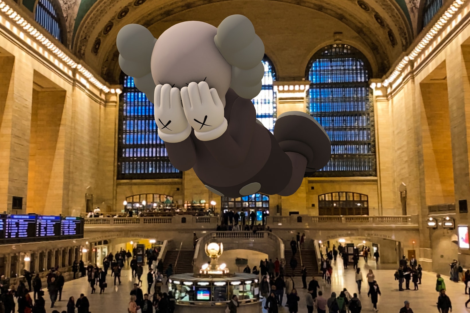 kaws companion brian donnelly acute art app collaboration expanded holiday augmented reality sculptures exhibition new york paris