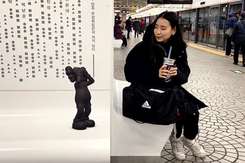 kaws companion brian donnelly acute art app collaboration expanded holiday augmented reality sculptures exhibition new york paris