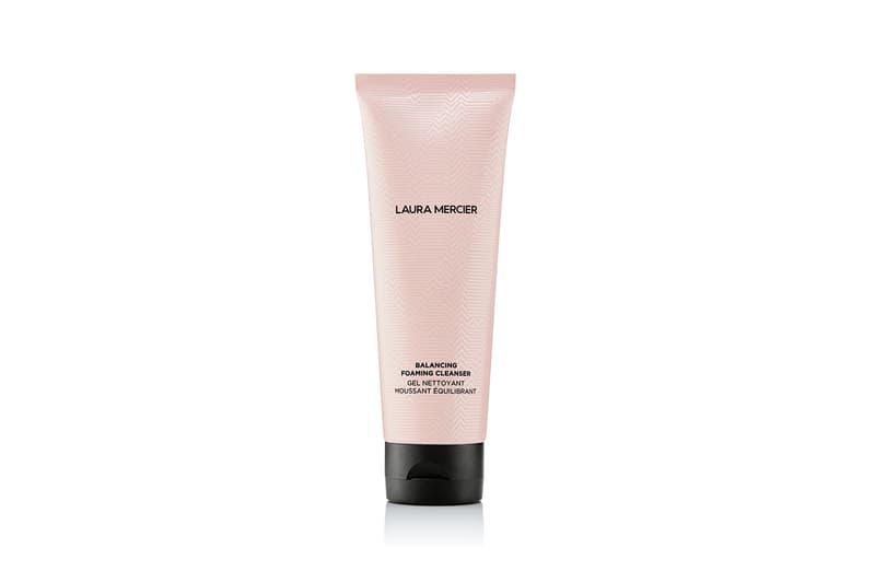 laura mercier skin essentials collection skincare balancing foaming cleanser lip balm soothing eye makeup remover illuminating eye cream