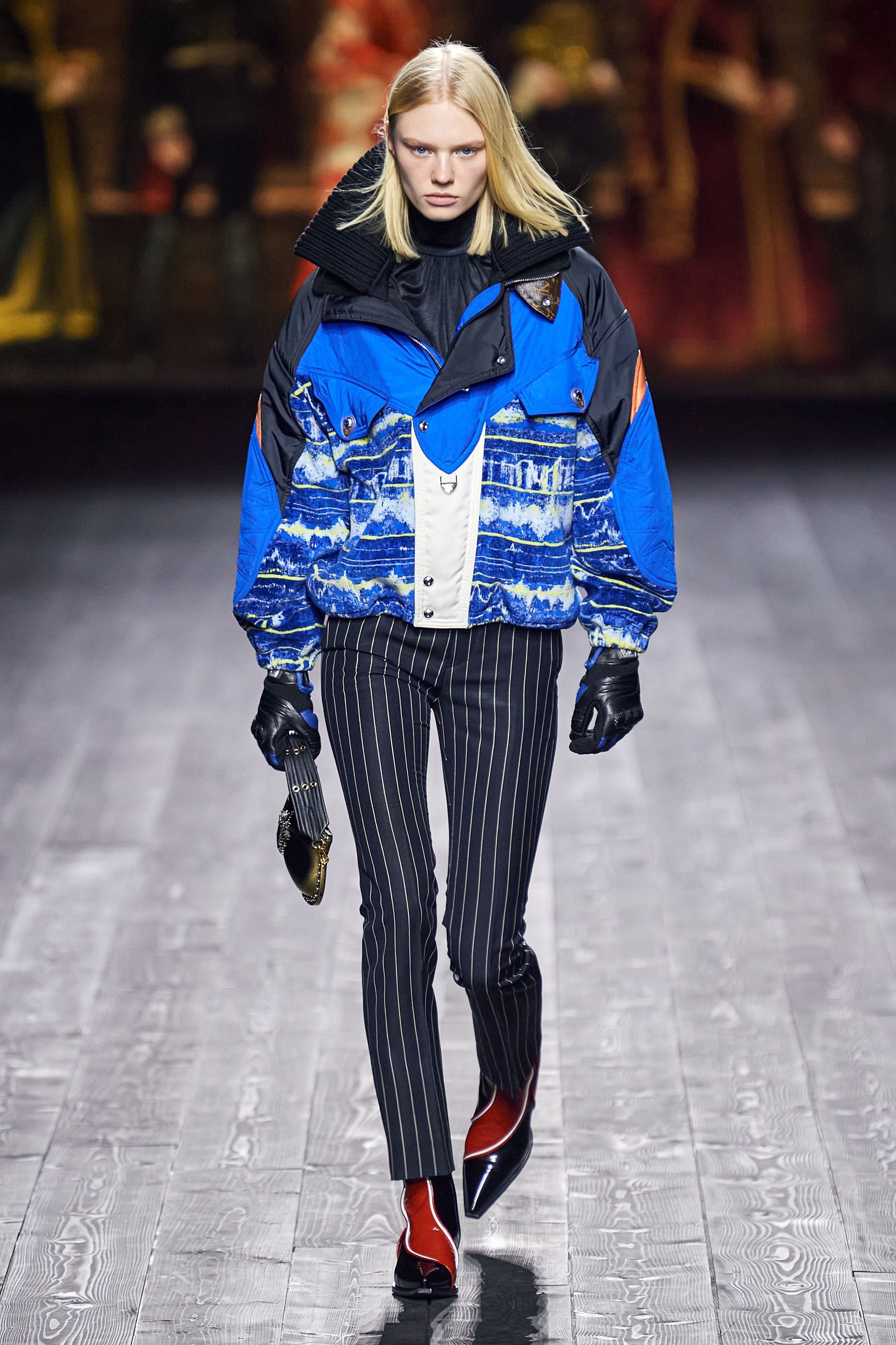 Louis Vuitton Fall/Winter Collection Runway Show Windbreaker Jacket Blue