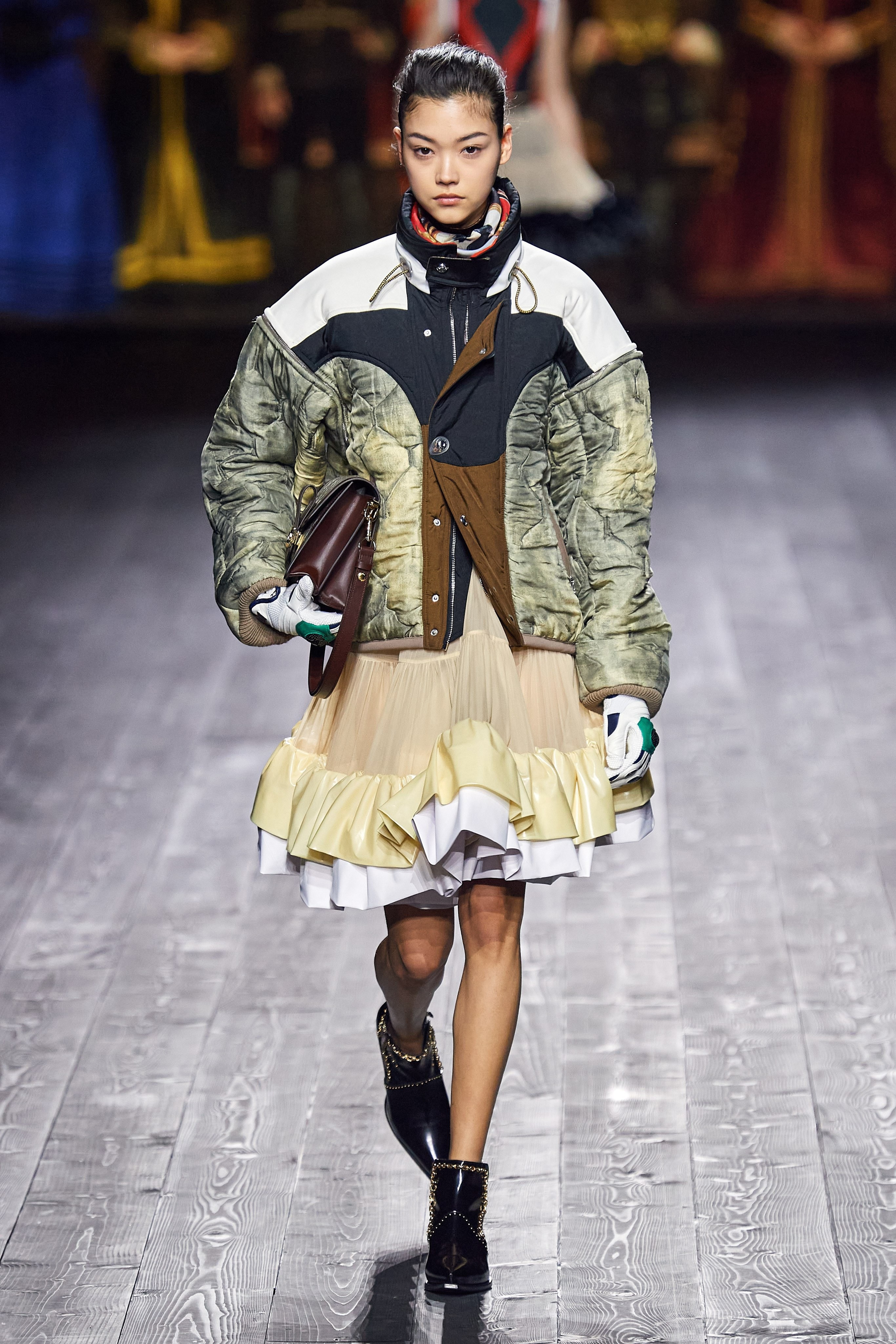 Louis Vuitton Fall/Winter Collection Runway Show Ruffle Skirt Yellow