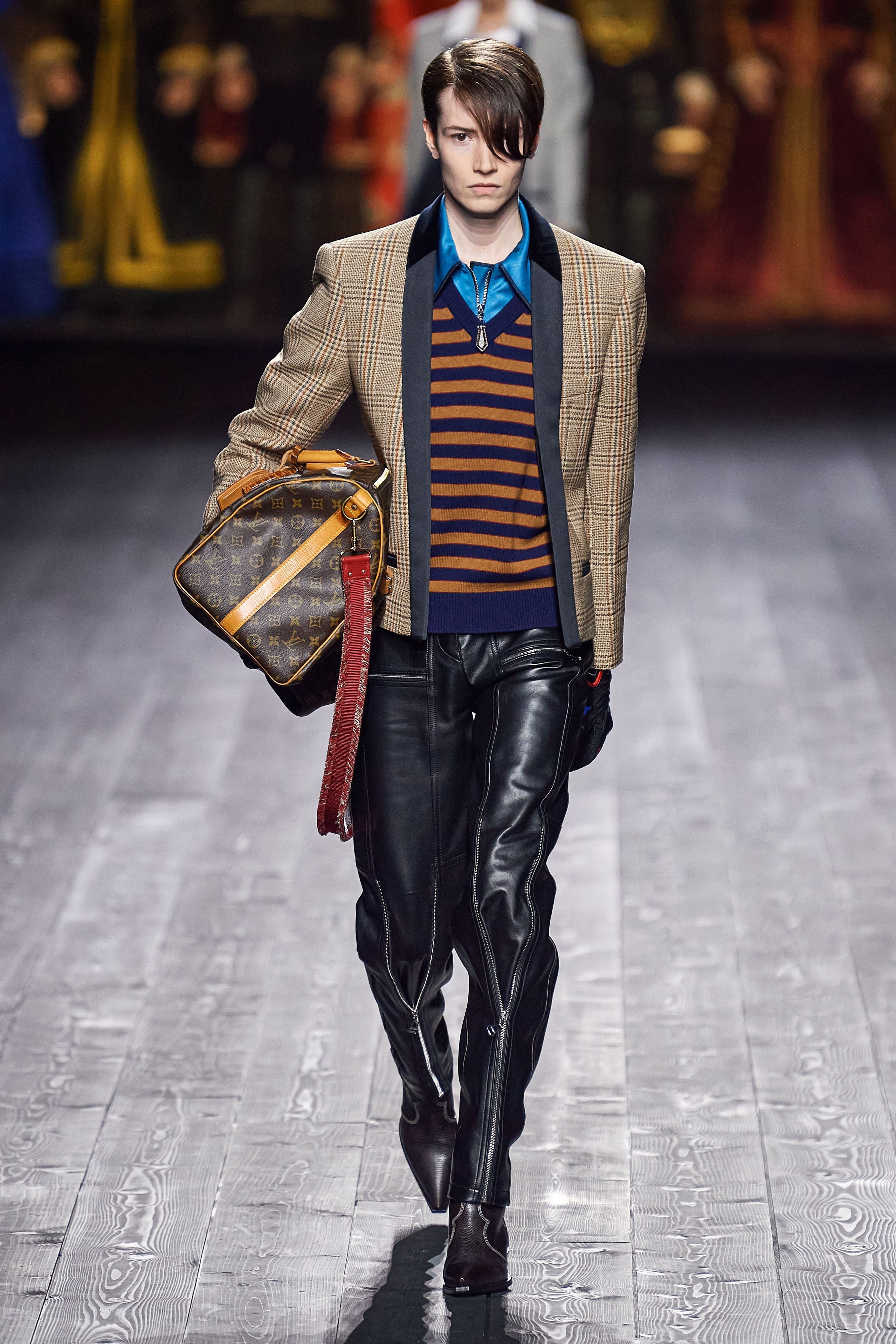Louis Vuitton Fall/Winter Collection Runway Show Striped Sweater