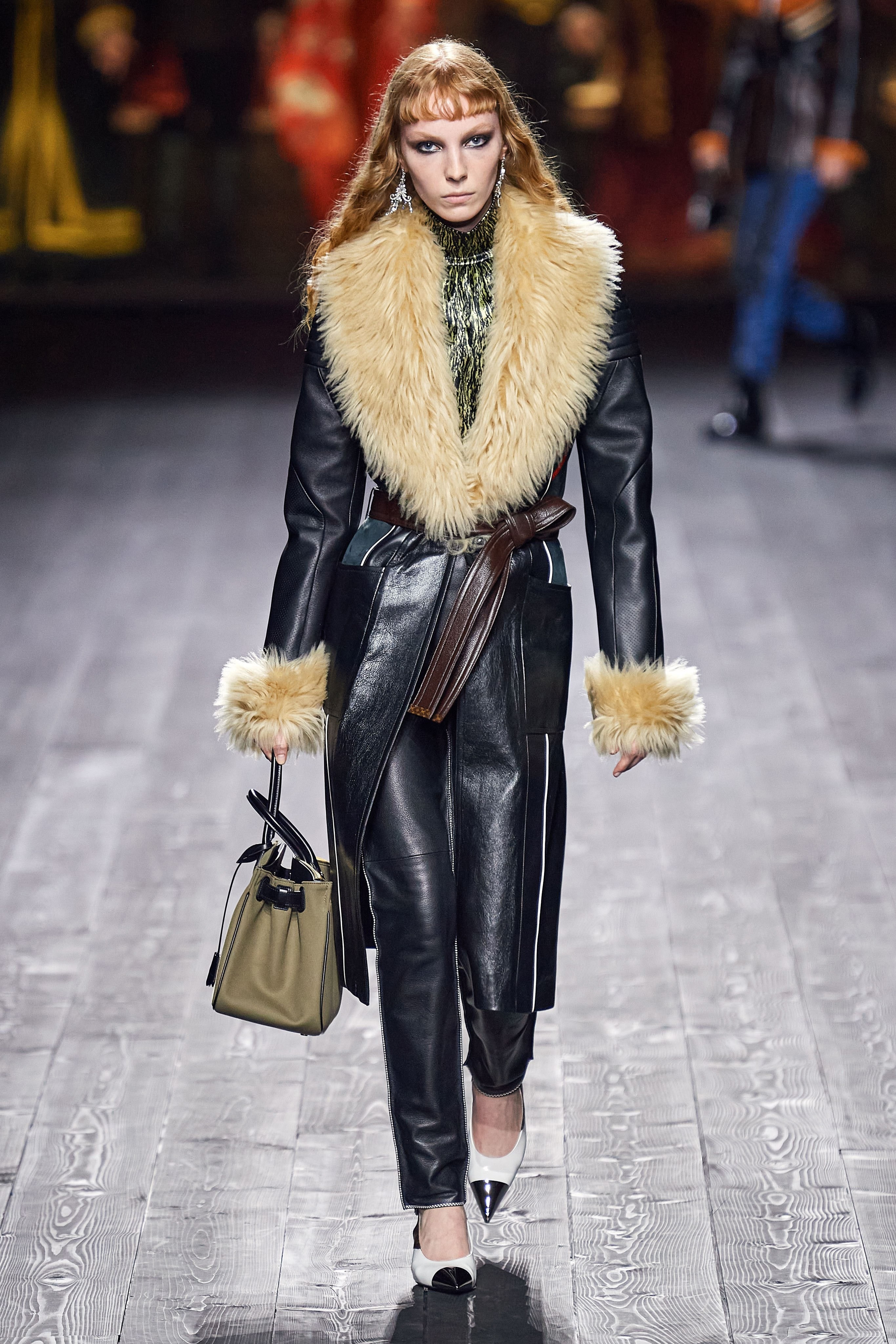 Louis Vuitton Fall/Winter Collection Runway Show Coat Fur Trimmed