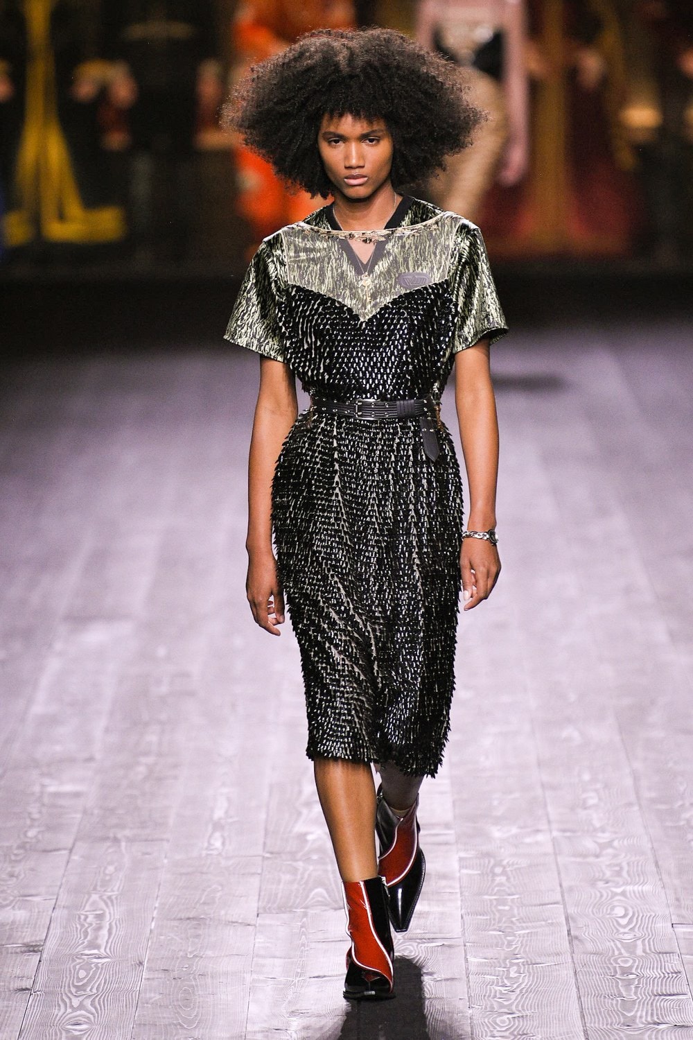 Louis Vuitton Fall/Winter Collection Runway Show Dress Black