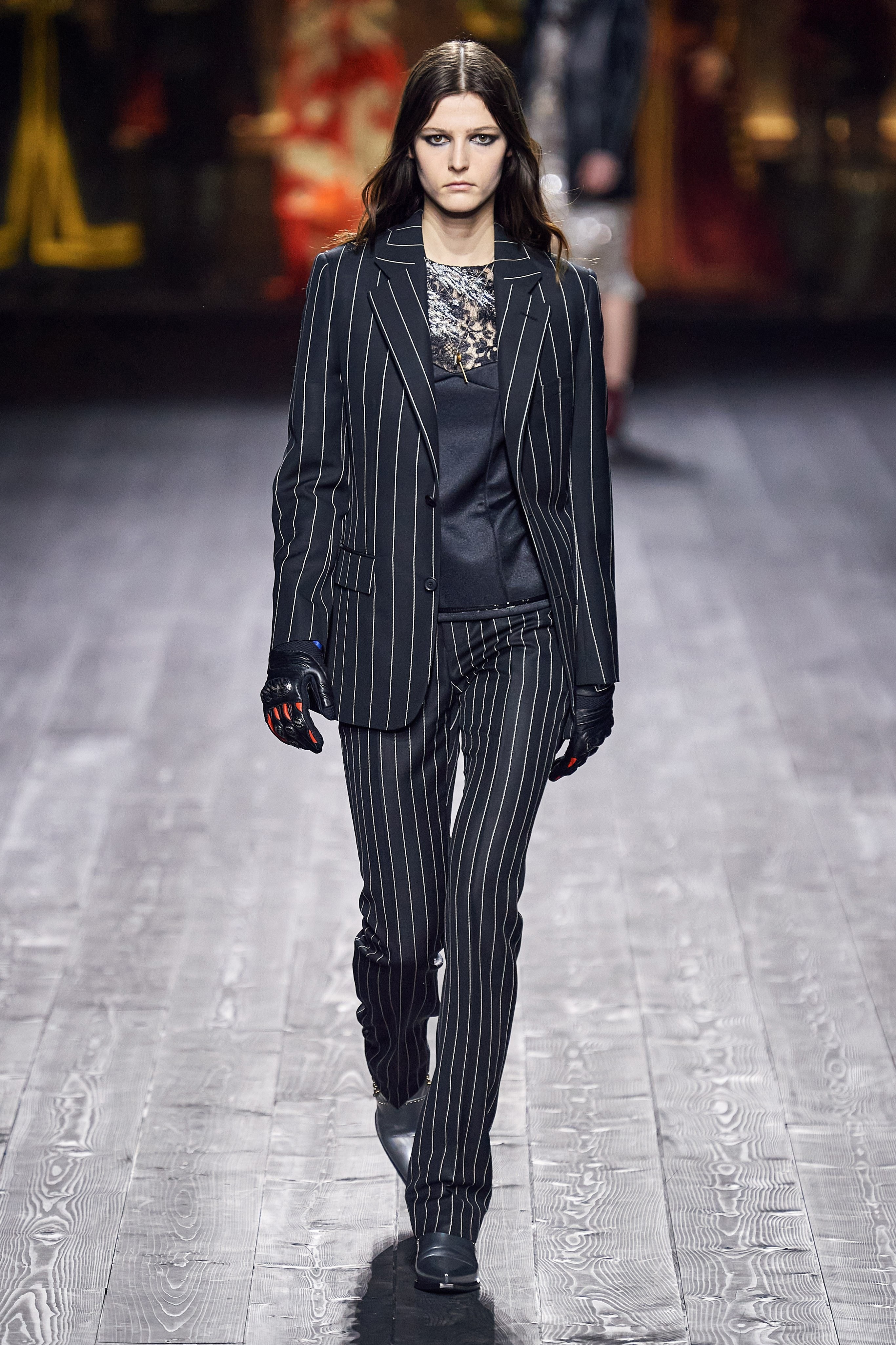 Louis Vuitton Fall/Winter Collection Runway Show Jacket Blazer Striped Black