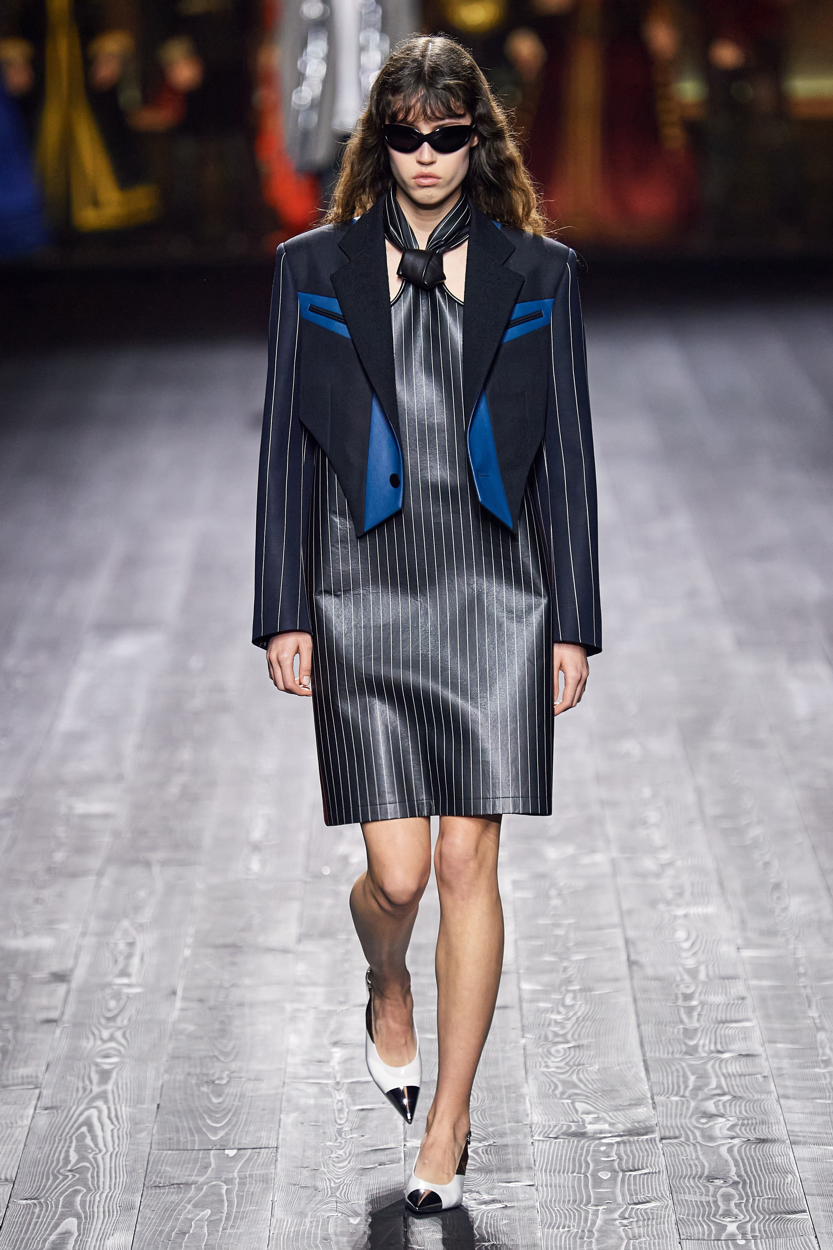 Louis Vuitton Fall/Winter Collection Runway Show Leather Skirt Black