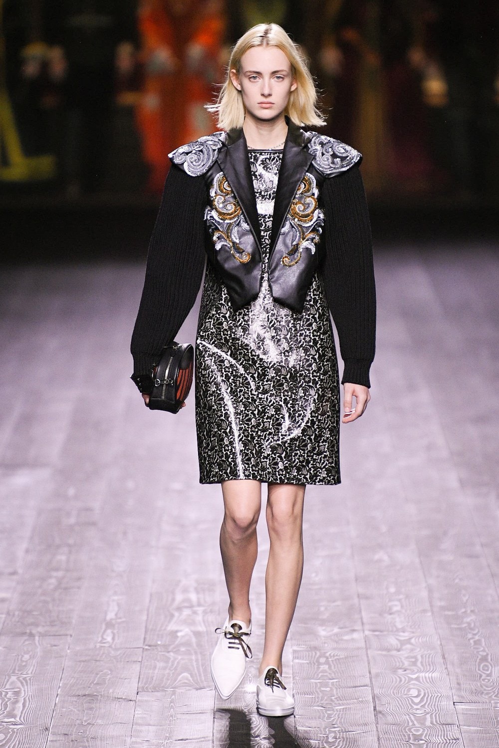Louis Vuitton Fall/Winter Collection Runway Show Embellished jacket Black