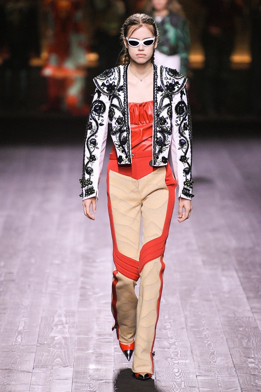 Louis Vuitton Fall/Winter Collection Runway Show Embellished Jacket White