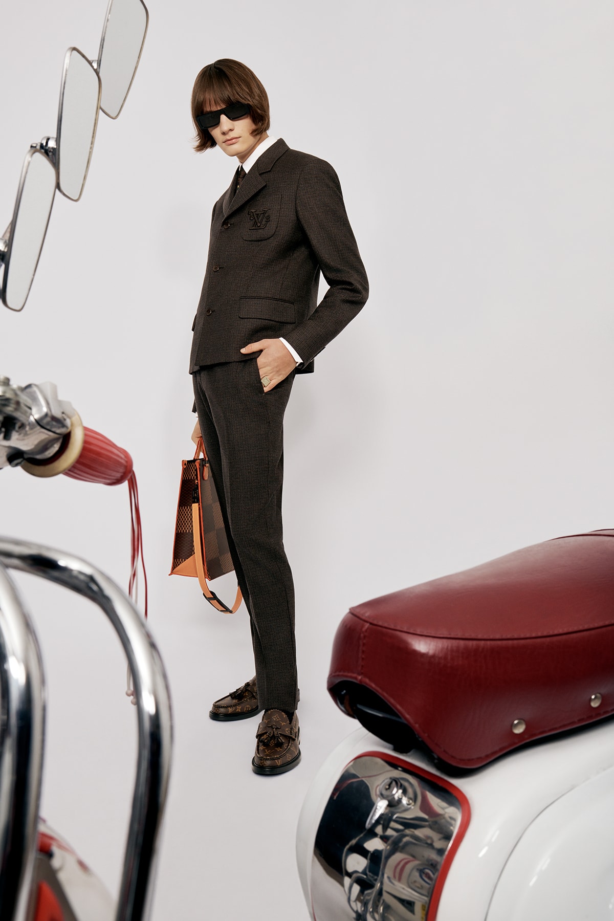Louis Vuitton NIGO x Virgil Alboh LV2 Collection Lookbook Suit Tote