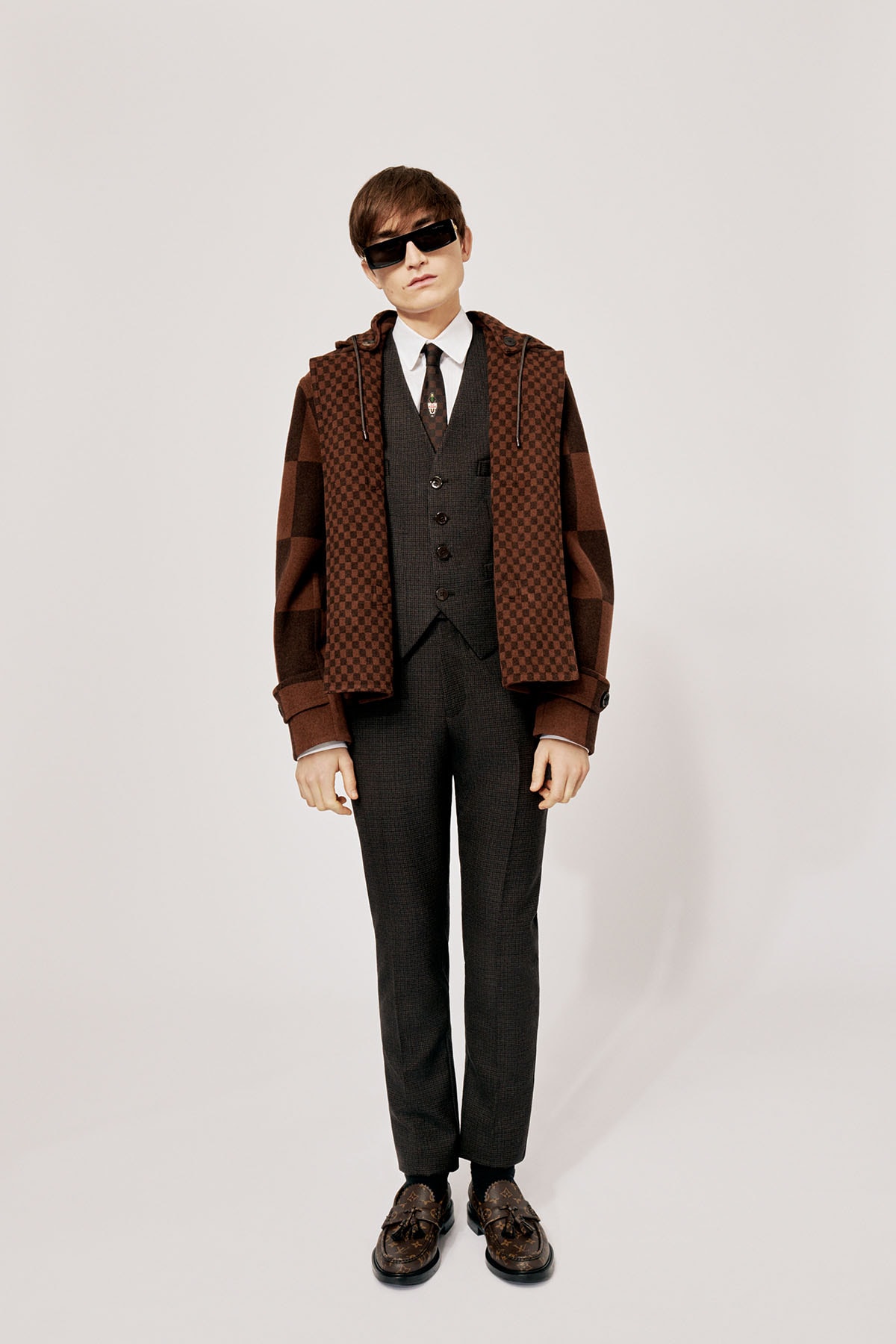 Louis Vuitton NIGO x Virgil Alboh LV2 Collection Lookbook Knit Jacket Vest Pants