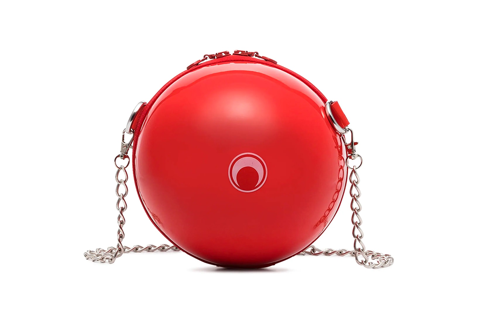 marine serre dream ball shoulder bag red spring summer collection accessories silver chain