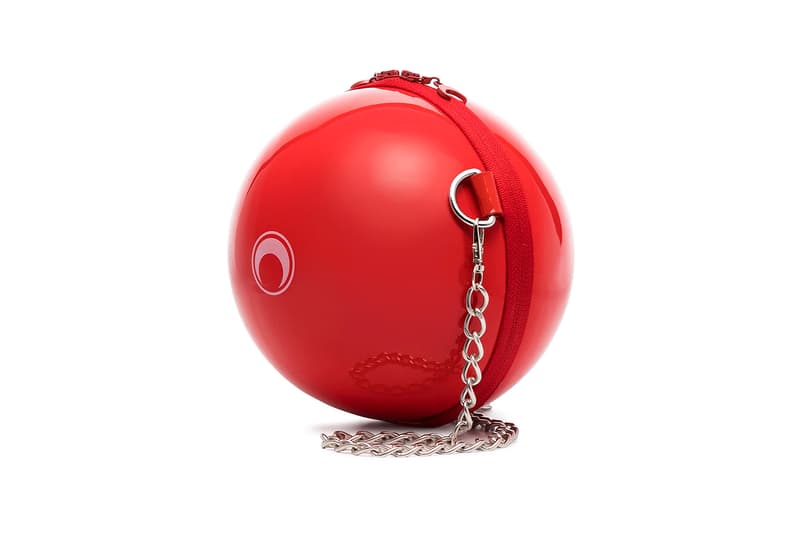 marine serre dream ball shoulder bag red spring summer collection accessories silver chain