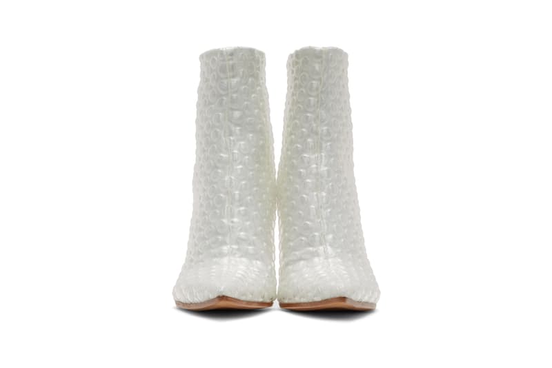 mm6 maison margiela bubble wrap designer heels boots white black john galliano