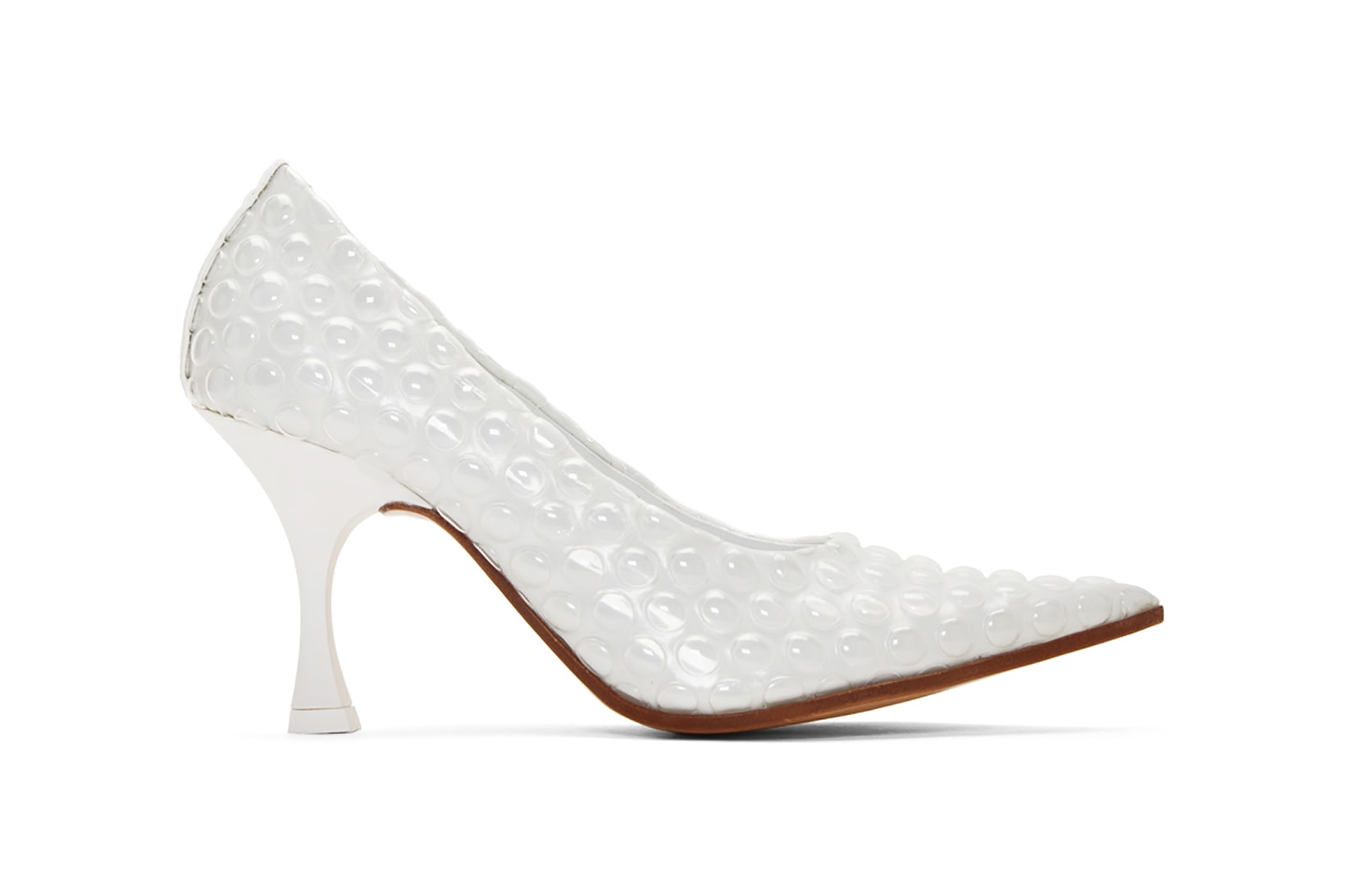 mm6 maison margiela bubble wrap designer heels boots white black john galliano