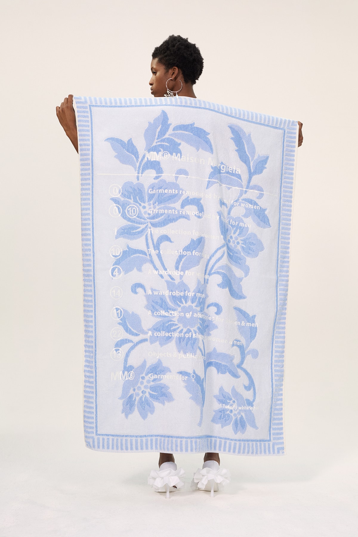 MM6 Maison Margiela Spring/Summer 2020 Collection Lookbook Towel Floral Blue