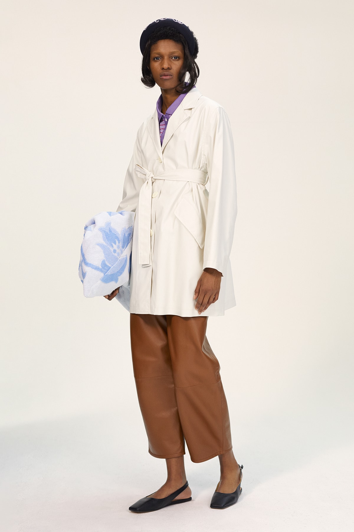 MM6 Maison Margiela Spring/Summer 2020 Collection Lookbook Wrap Coat Leather Pants
