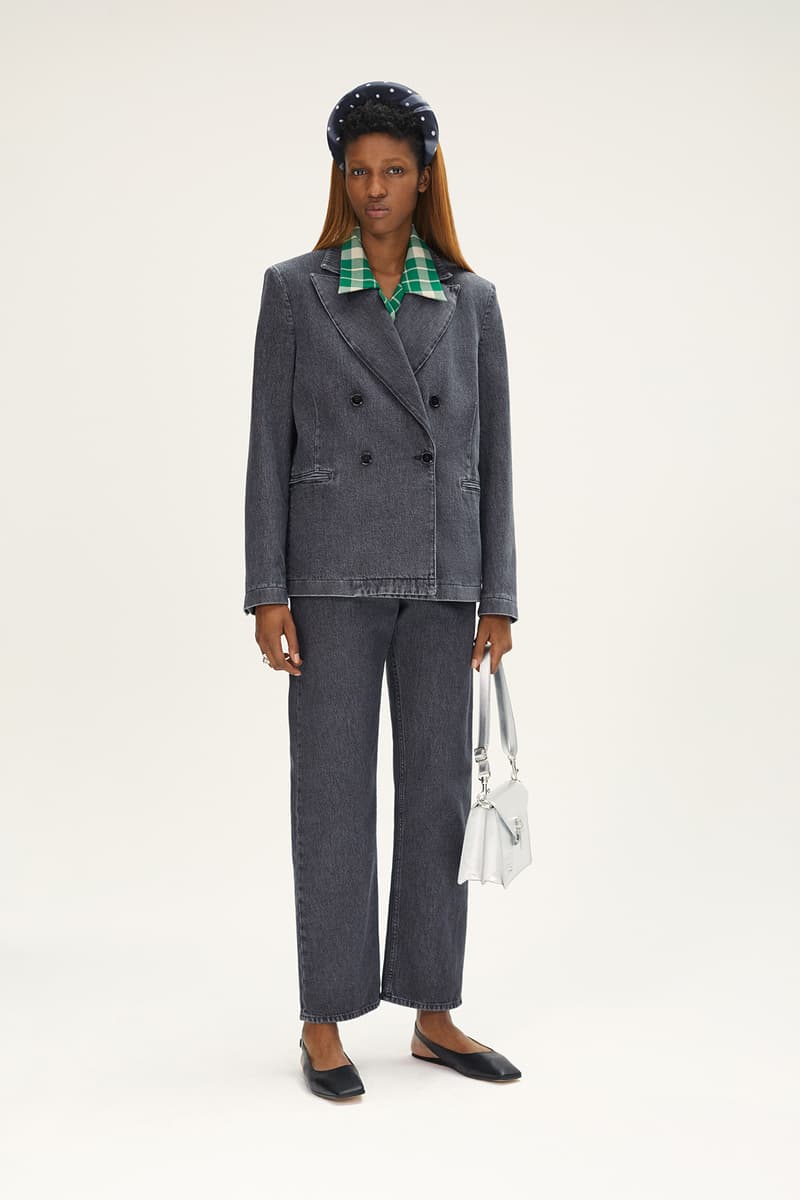 MM6 Maison Margiela Spring/Summer 2020 Collection Lookbook Denim Blazer Jeans Black Headband