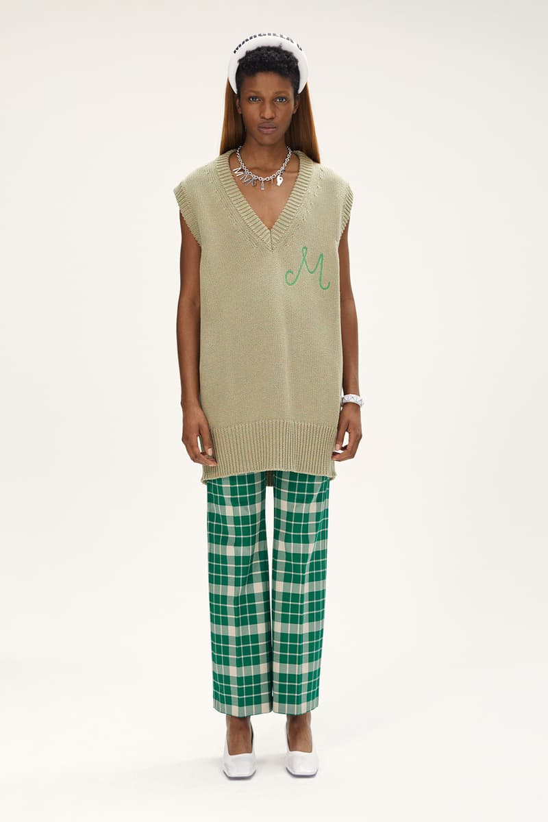 MM6 Maison Margiela Spring/Summer 2020 Collection Lookbook Sweater Vest Plaid Pants Headband