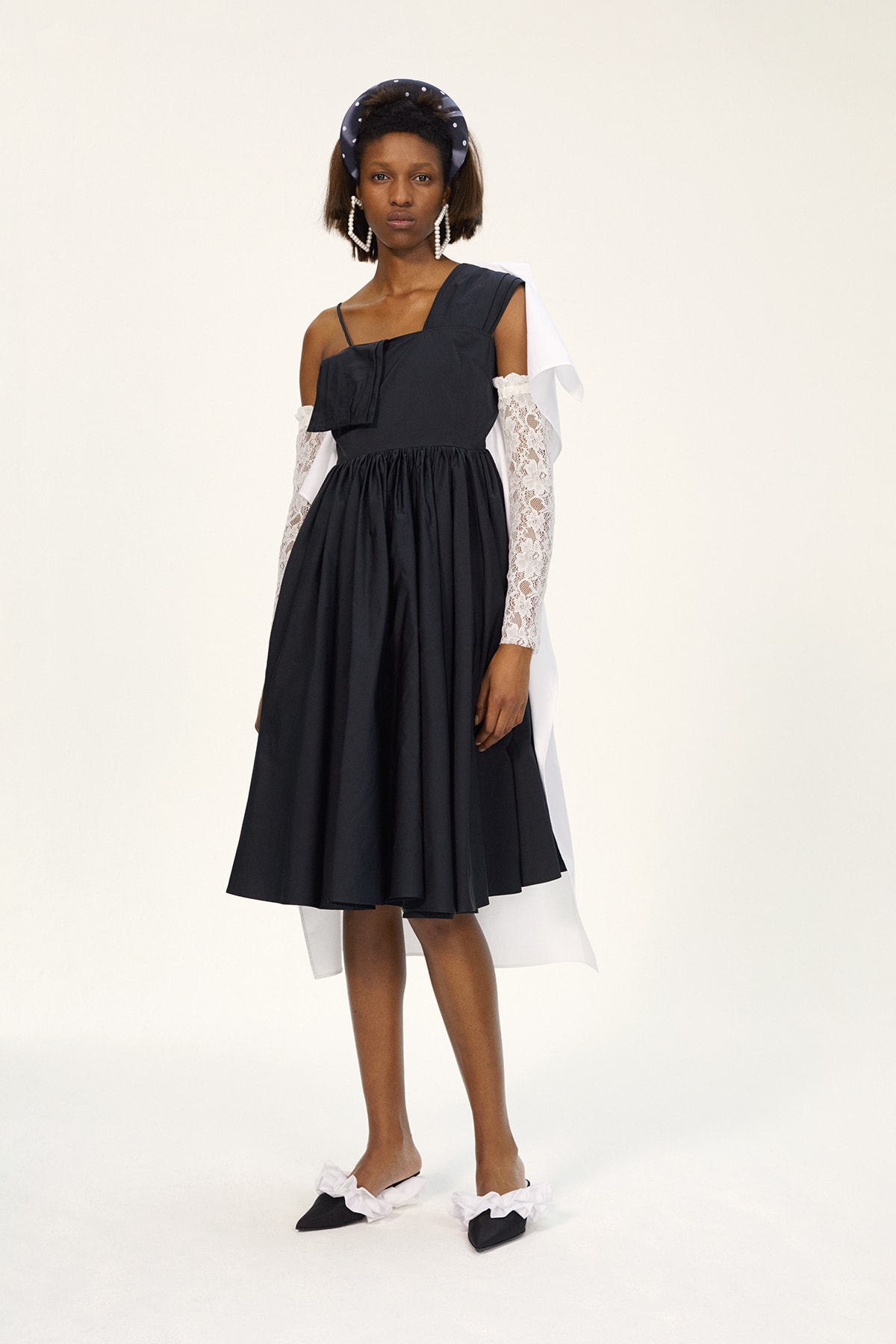 MM6 Maison Margiela Spring/Summer 2020 Collection Lookbook Black Ruffle Dress