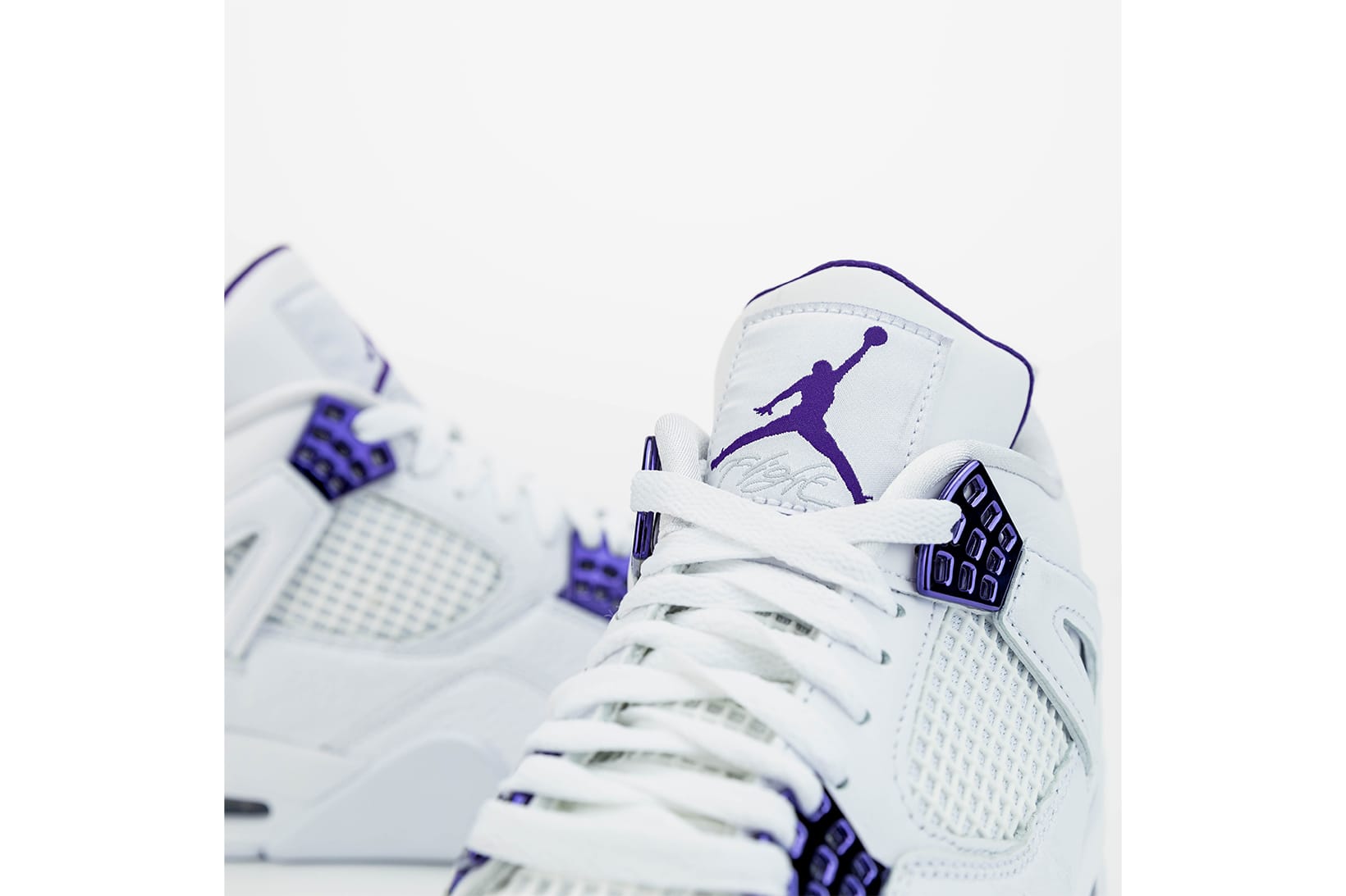 white and purple air jordans