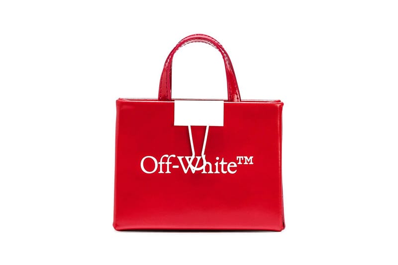 red and white nike purse
