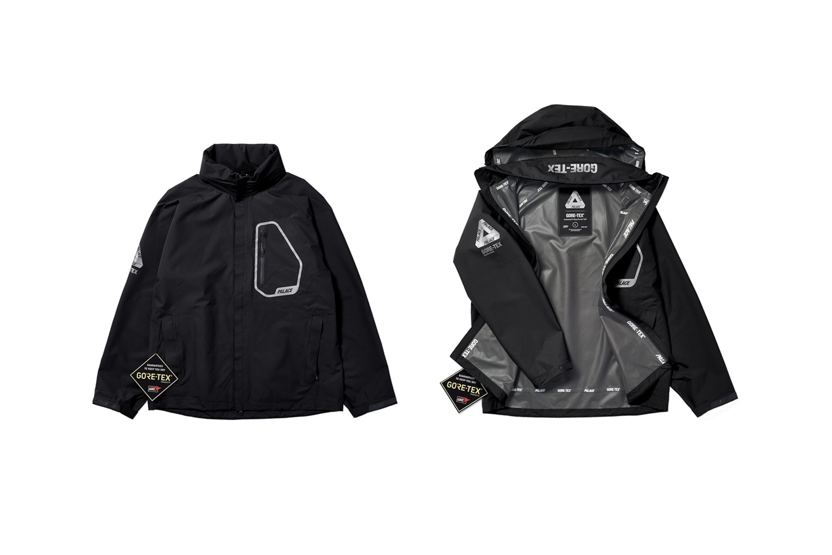 palace spring summer collection drop 4 gore tex jackets pants black outerwear fashion 