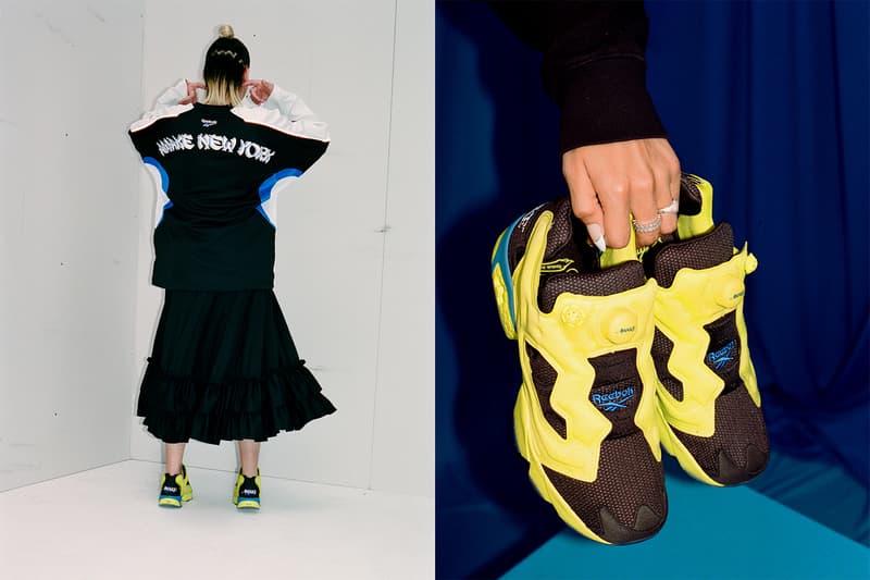 reebok awake ny collaboration workout lo plus instapump fury sneakers white neon yellow blue black footwear shoes sneakerhead