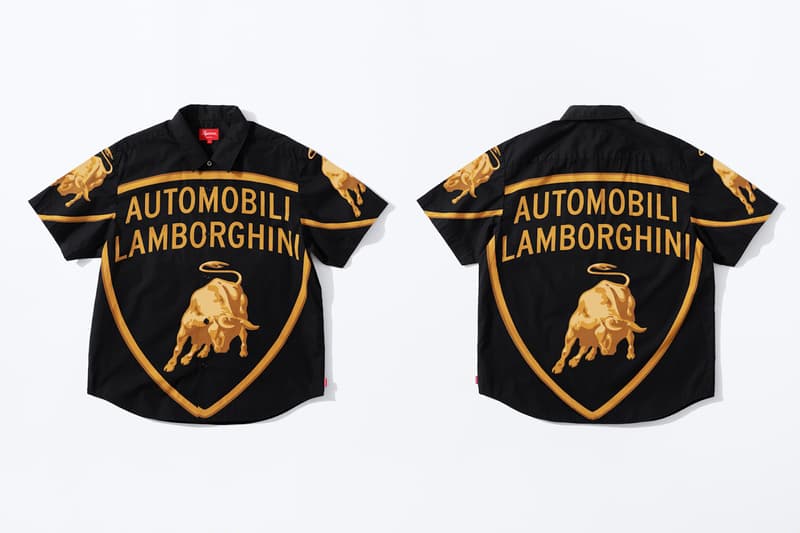 supreme automobili ferruccio lamborghini spring collaboration jackets t shirts beanies