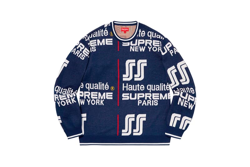Supreme Spring Summer Week 3 Drop Knit Sweater Blue