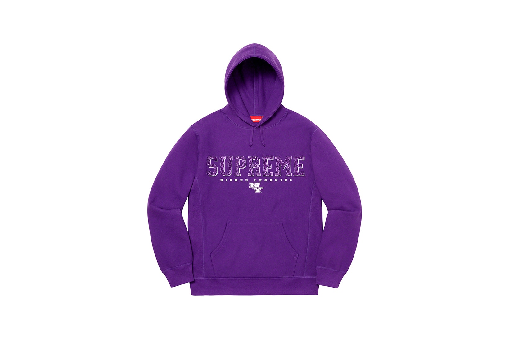 Supreme Spring Summer Week 3 Drop Logo Hoodie Purple