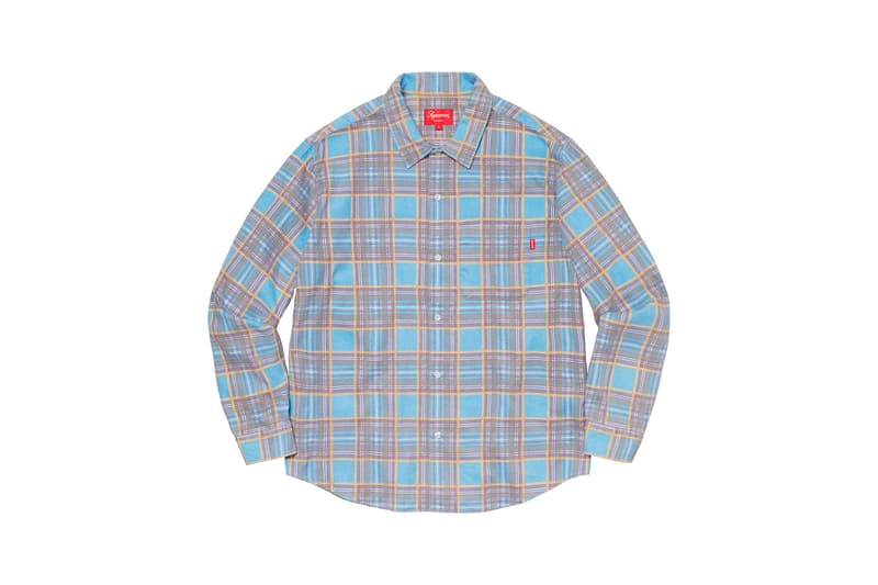 Supreme Spring Summer Week 3 Drop Plaid Shirt Blue