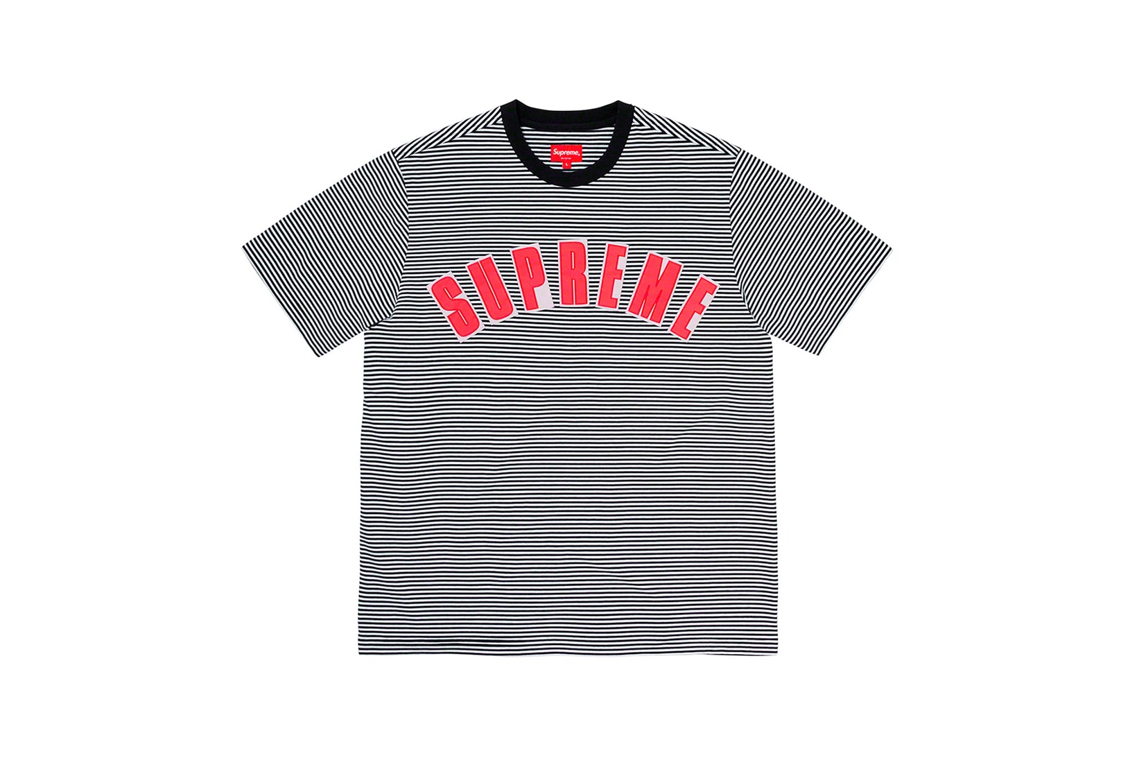Supreme Spring Summer Week 3 Drop Logo T-Shirt Stripe
