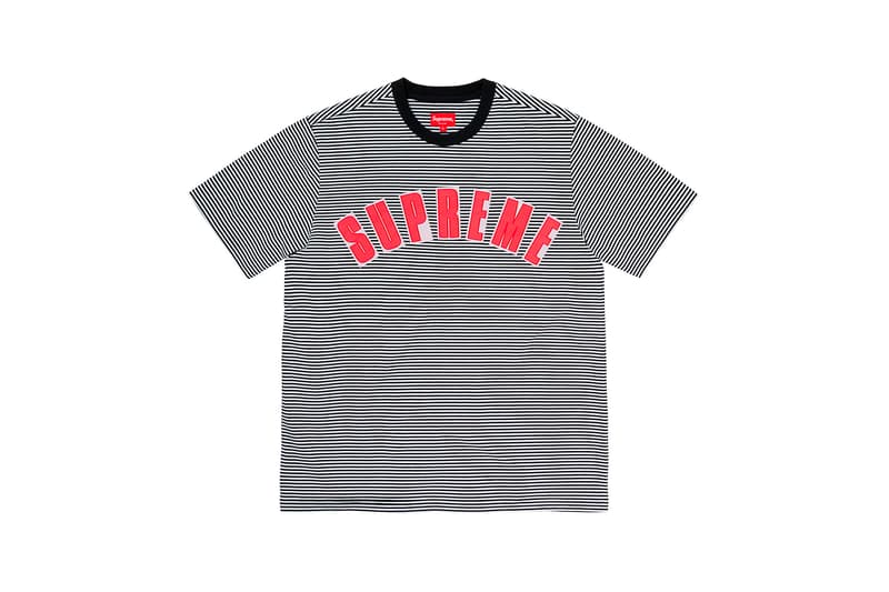 Supreme Spring Summer Week 3 Drop Logo T-Shirt Stripe