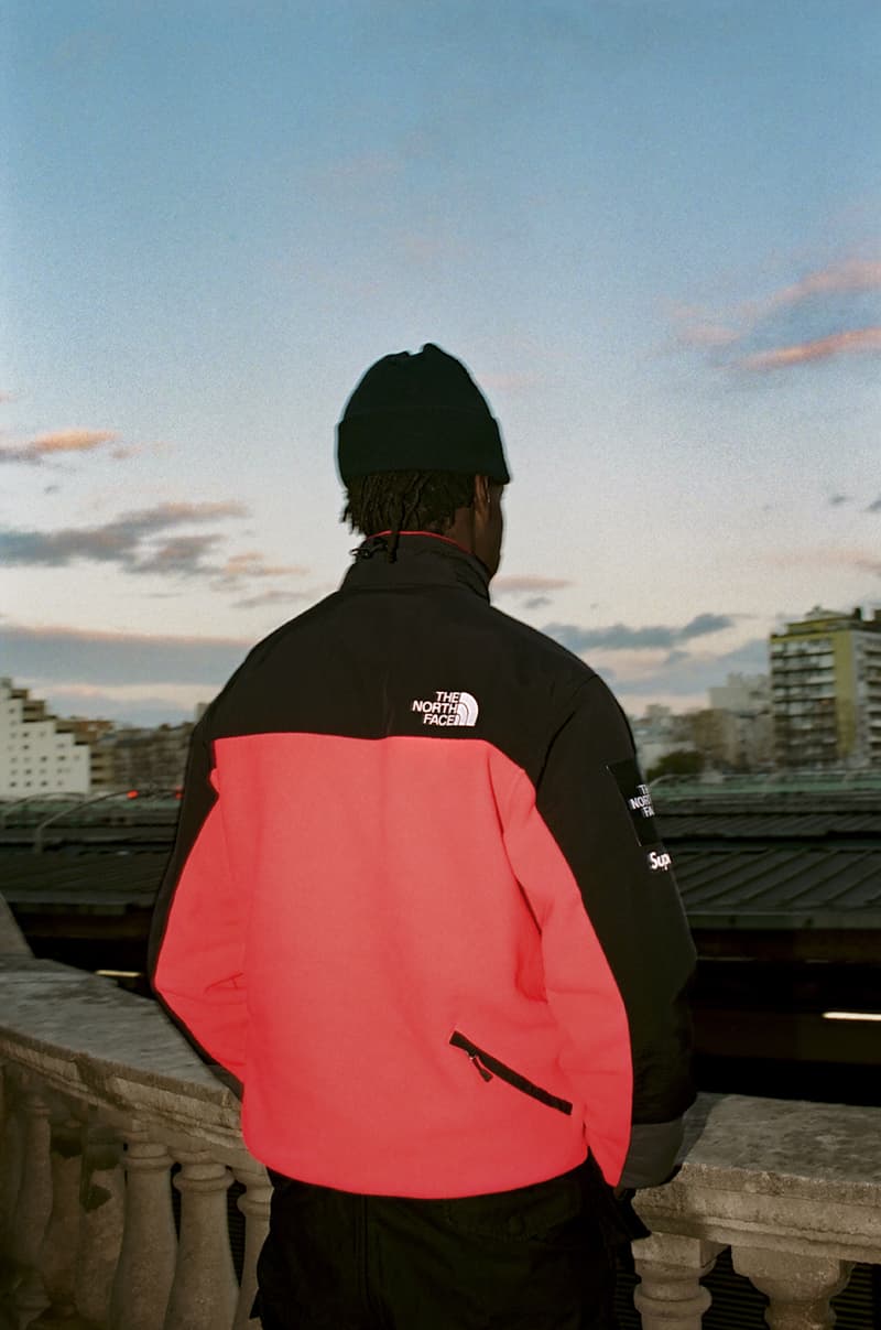 supreme the north face collaboration spring gore tex outerwear rtg jackets bags beanies black red neon green 