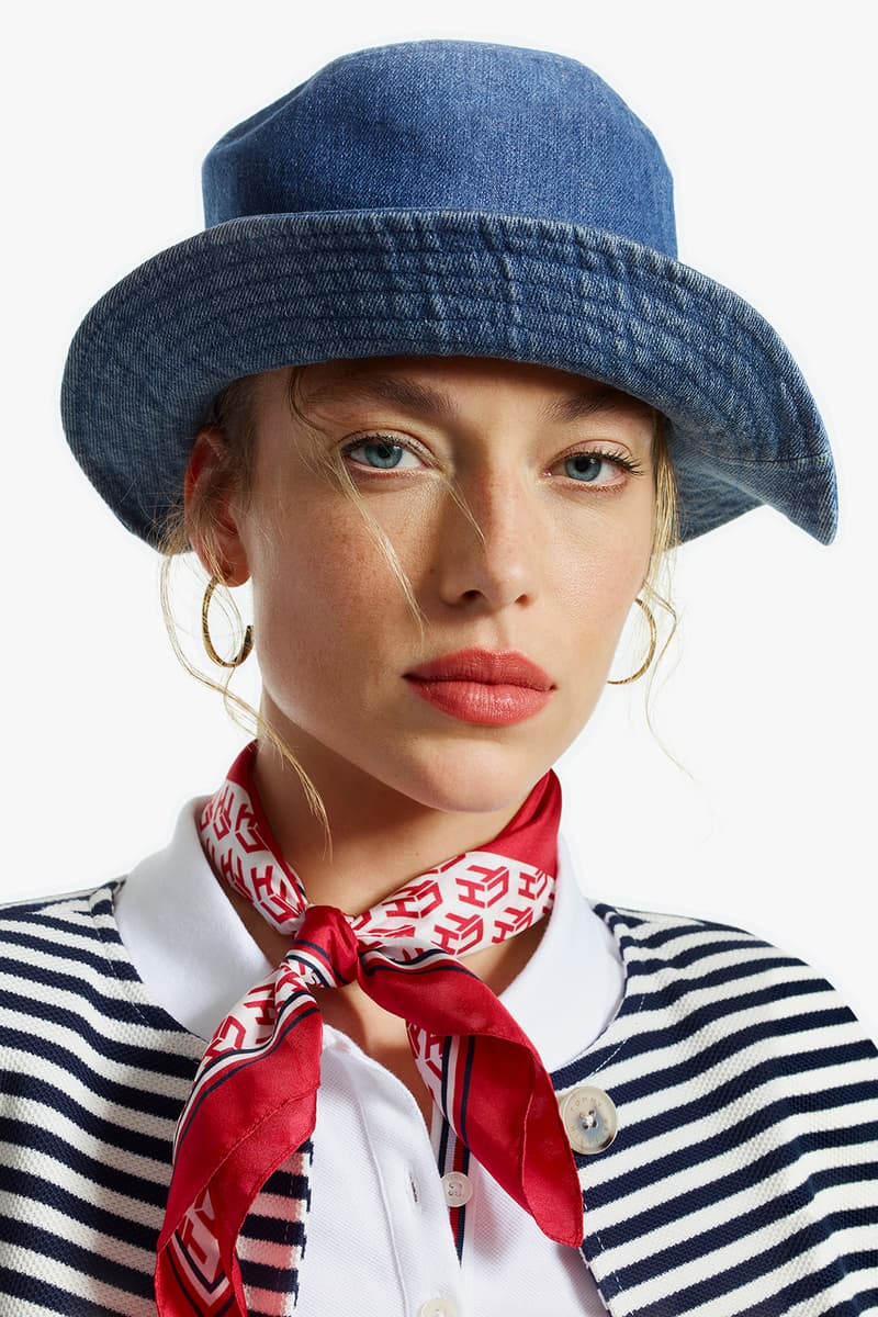 tommy hilfiger icons spring womens collection winnie harlow candice swanepoel campaign red white blue outerwear jackets