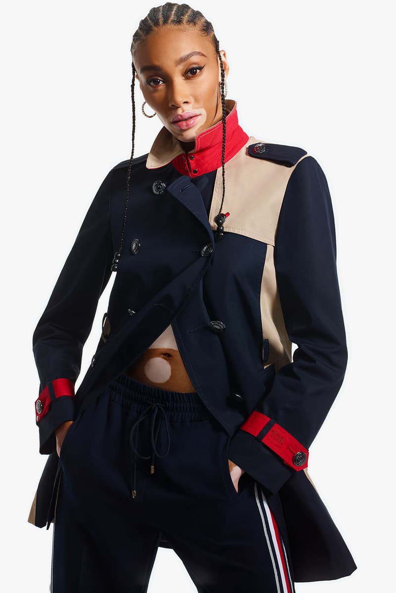 tommy hilfiger icons spring womens collection winnie harlow candice swanepoel campaign red white blue outerwear jackets