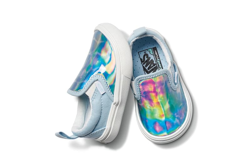 vans comfycush old new skool slip on sneakers autism awareness sensory inclusive charity donation checkered print hearts navy blue white