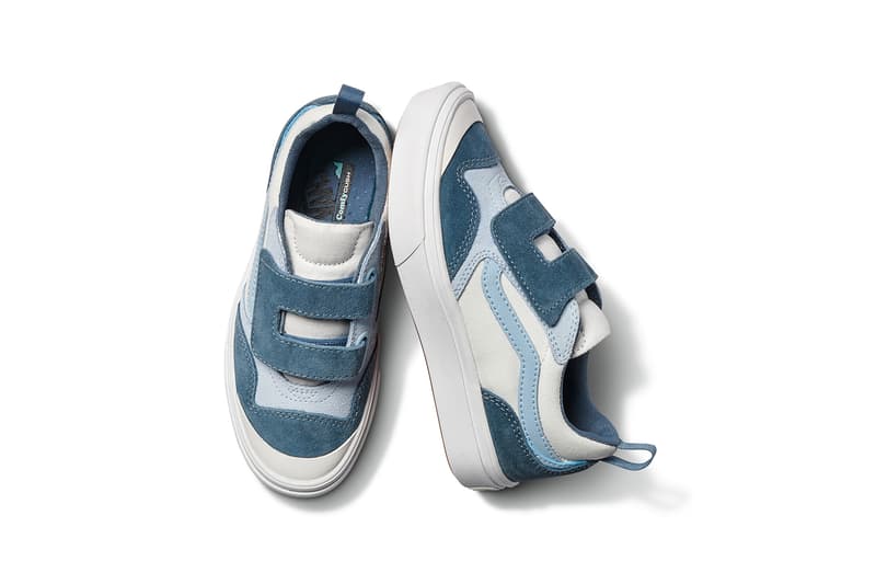 vans comfycush old new skool slip on sneakers autism awareness sensory inclusive charity donation checkered print hearts navy blue white